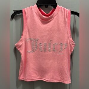 NEW Juicy Couture Women’s Pink Velour Sleeveless Sleep Shirt Top Size Medium